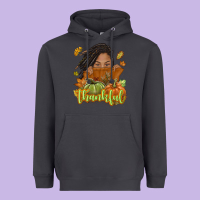 Thankful Fall With Black Girl Heavyweight Hoodie Designed By Nancycooperartshop