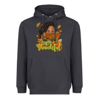 Smoke Thankful Fall with black girl Heavyweight Hoodie - NancyCooperArtShop