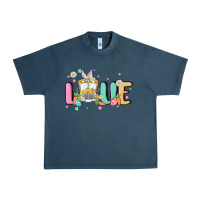 Midnight Navy love school bus Urban Heavy Tee - MaliasSmallBusiness