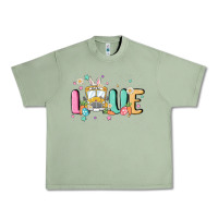 Oil Green love school bus Urban Heavy Tee - MaliasSmallBusiness