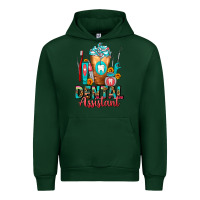 Forest Green Dental Assistant Dentist Frappe Urban Hoodie - FaDigitalArtStudio