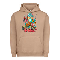Pigment Burro Dental Assistant Dentist Frappe Urban Hoodie - FaDigitalArtStudio