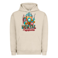 Pigment French Oak Dental Assistant Dentist Frappe Urban Hoodie - FaDigitalArtStudio