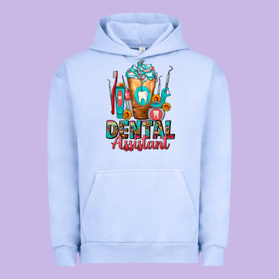Dental Assistant Dentist Frappe Urban Hoodie Designed By Fadigitalartstudio