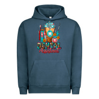 Pigment Midnight Navy Dental Assistant Dentist Frappe Urban Hoodie - FaDigitalArtStudio