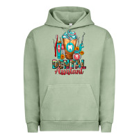 Pigment Oil Green Dental Assistant Dentist Frappe Urban Hoodie - FaDigitalArtStudio
