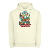 Pigment Pistachio Dental Assistant Dentist Frappe Urban Hoodie - FaDigitalArtStudio