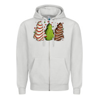 Dove Grey Christmas cakes Zipper Hoodie - Jasminsmagicworld