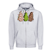 Heather Grey Christmas cakes Zipper Hoodie - Jasminsmagicworld