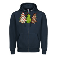 Navy Christmas cakes Zipper Hoodie - Jasminsmagicworld