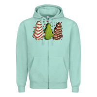 Seafoam Christmas cakes Zipper Hoodie - Jasminsmagicworld