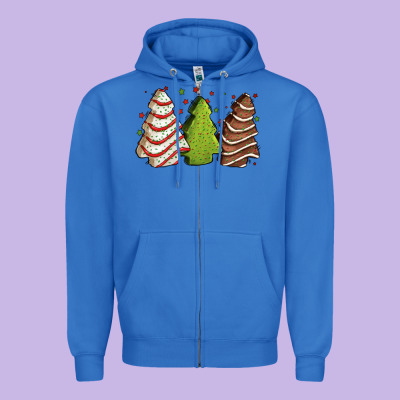 Christmas Cakes Zipper Hoodie Designed By Jasminsmagicworld