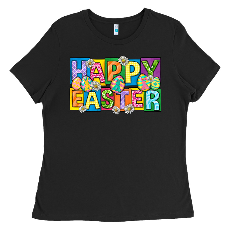 Happy Easter With Eggs Ladies Tee by Neo Western | Teevron