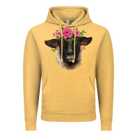 Suffolk Ewe Sheep With Floral Headdress Vintage Hoodie | Teevron