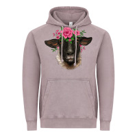Vintage Zinc suffolk ewe sheep with floral headdress Vintage Hoodie - BarkalooDesign