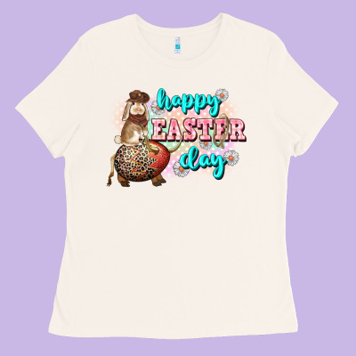 Happy Easter Day Rodeo Easter Day Ladies Tee Designed By Cowgirlartshop