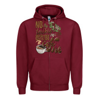 Burgundy no talkie before coffee Zipper Hoodie - BarkalooDesign