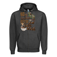 Charcoal Heather no talkie before coffee Zipper Hoodie - BarkalooDesign