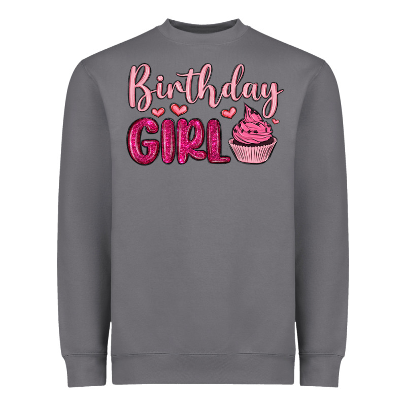 Birthday Girl Cupcake Heavyweight Sweatshirt by MaliasSmallBusiness | Teevron