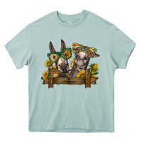 Arona 2 donkeys with sunflowers Heavy Core Tee - BarkalooDesign