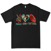 Black peace love football Premium Tee - CowhideDigitalArt