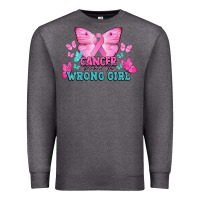 Charcoal Heather Cancer picked the wrong girl Cancer Awareness Premium Sweatshirt - HowdyJamesFarm