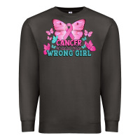 Smoke Cancer picked the wrong girl Cancer Awareness Premium Sweatshirt - HowdyJamesFarm