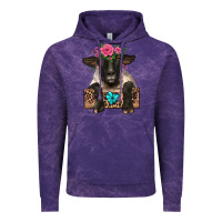 Cloud Purple suffolk ewe peeking with floral headdress Vintage Hoodie - BarkalooDesign