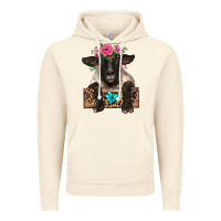 Vintage Artic suffolk ewe peeking with floral headdress Vintage Hoodie - BarkalooDesign