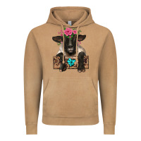 Vintage Camel suffolk ewe peeking with floral headdress Vintage Hoodie - BarkalooDesign