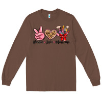 Chestnut peace love makeup Long Sleeve Tee - MaliasSmallBusiness