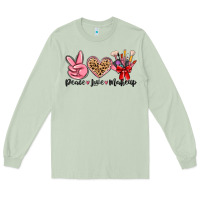 Matcha peace love makeup Long Sleeve Tee - MaliasSmallBusiness