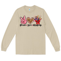 Mushroom peace love makeup Long Sleeve Tee - MaliasSmallBusiness