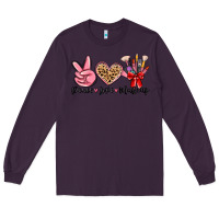 Plum peace love makeup Long Sleeve Tee - MaliasSmallBusiness