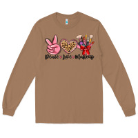 Toasted Coconut peace love makeup Long Sleeve Tee - MaliasSmallBusiness