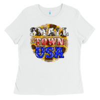 White small town usa Ladies Tee - JahusDesignShop