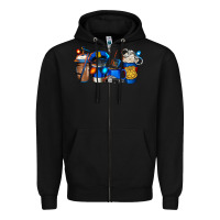 Black police coffee Zipper Hoodie - Jasminsmagicworld