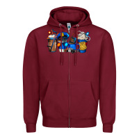 Burgundy police coffee Zipper Hoodie - Jasminsmagicworld