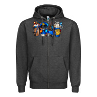 Charcoal Heather police coffee Zipper Hoodie - Jasminsmagicworld