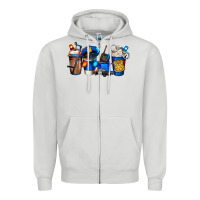 Dove Grey police coffee Zipper Hoodie - Jasminsmagicworld