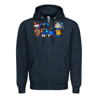 Navy police coffee Zipper Hoodie - Jasminsmagicworld