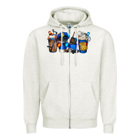 Oatmeal Heather police coffee Zipper Hoodie - Jasminsmagicworld