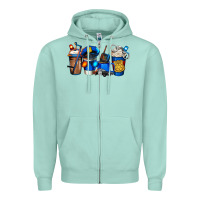 Seafoam police coffee Zipper Hoodie - Jasminsmagicworld
