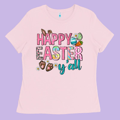 Happy Easter Y'all Ladies Tee Designed By Neo Western