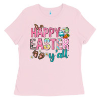 Bubblegum Pink Happy Easter y'all Ladies Tee - Neo Western