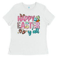 White Happy Easter y'all Ladies Tee - Neo Western