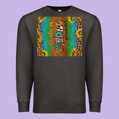 Western She Is Strong Proverbs 31 25 Tumbler Tbs Premium Sweatshirt Designed By Tumblerdesignbyshophia