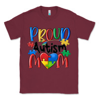 Burgundy proud autism mom Classic Tee - MaliasSmallBusiness