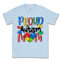 Dusty Blue proud autism mom Classic Tee - MaliasSmallBusiness