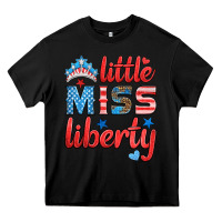 Black little miss liberty Heavy Core Tee - HRA Design Shop